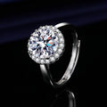 3CT Fashion Princess Round Bezel Cubic Zirconia Ring