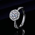 2CT Plum Blossom Double Band Cubic Zirconia Ring