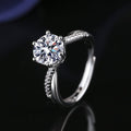 1CT Starlight Twisted Band Cubic Zirconia Ring