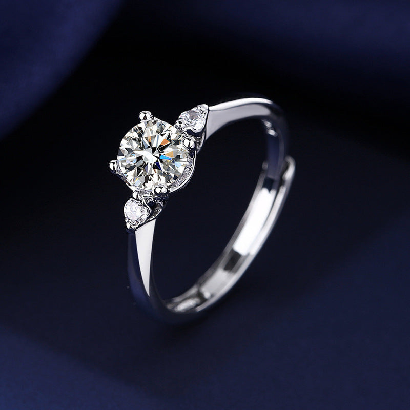 1CT Sun Moon Star Cubic Zirconia Ring