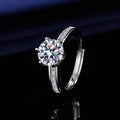 2CT Double Row Classic Cubic Zirconia Simulated Diamond Ring
