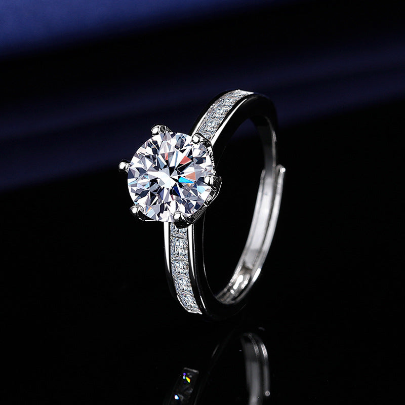 2CT Double Row Classic Cubic Zirconia Simulated Diamond Ring