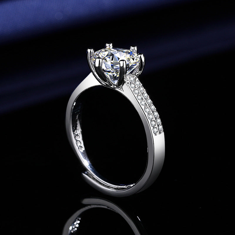 2CT Starlight Queen Double Row Cubic Zirconia Engagement Ring