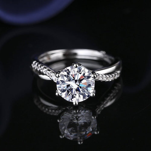 1CT Starlight Twisted Band Cubic Zirconia Ring