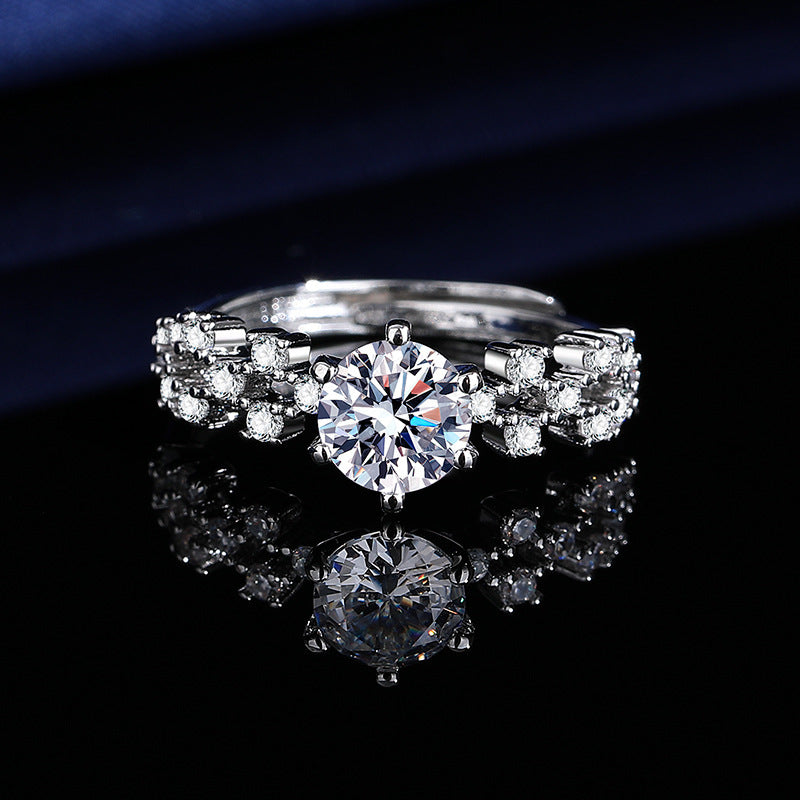 1CT Sparkling Galaxy Cubic Zirconia Ring