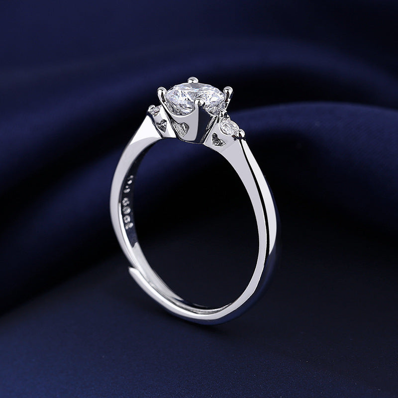 1CT Sun Moon Star Cubic Zirconia Ring