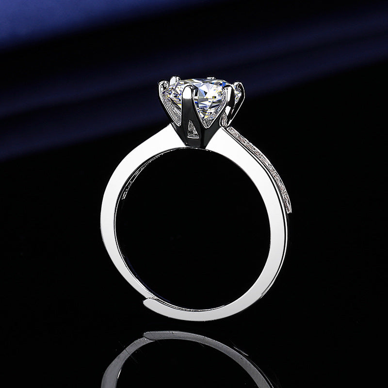 2CT Double Row Classic Cubic Zirconia Simulated Diamond Ring