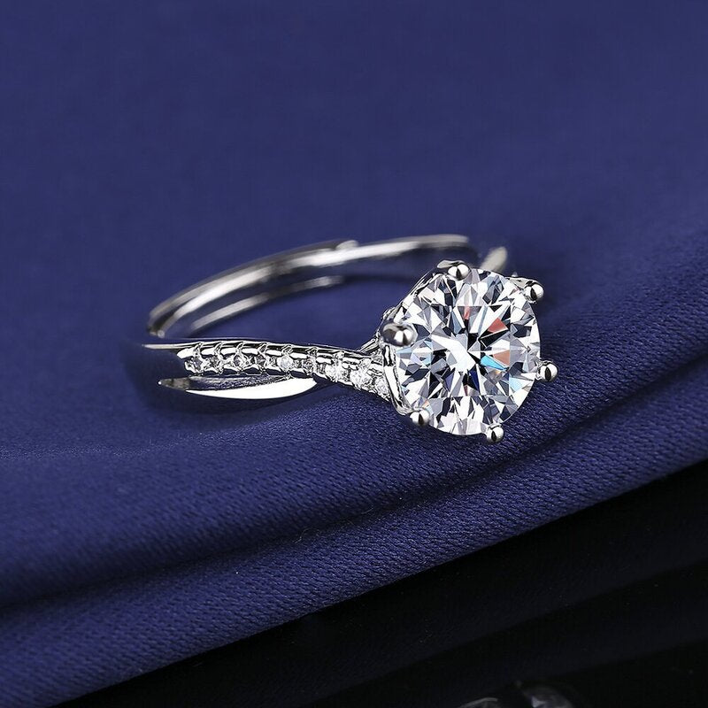 1CT Starlight Twisted Band Cubic Zirconia Ring