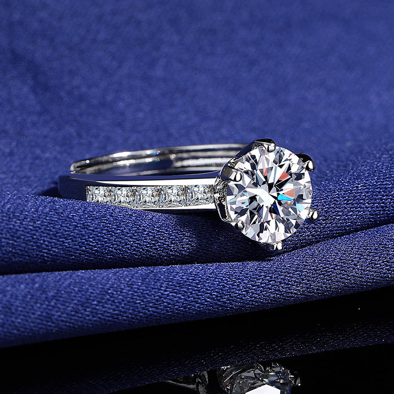 2CT Double Row Classic Cubic Zirconia Simulated Diamond Ring