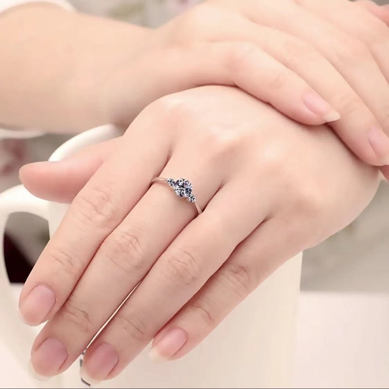 1CT Sun Moon Star Cubic Zirconia Ring