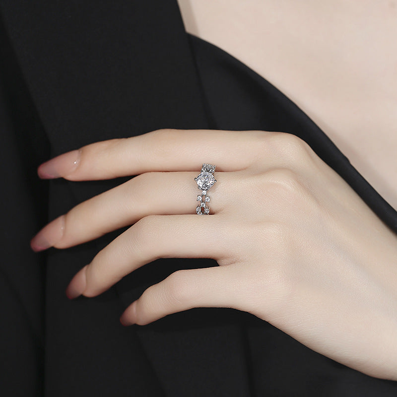 1CT Sparkling Galaxy Cubic Zirconia Ring